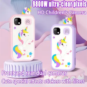 children's mini high -definition mobile phone camera can videos to take pictures cartoon dinosaur unicorn camera
