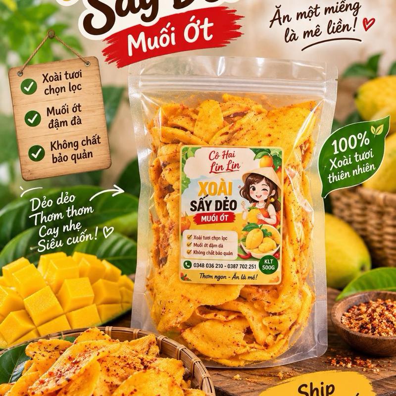500G Xoài Vụn Sấy Dẻo {Mã mới} chua ngọt ăn là ghiền(Nhỏ)