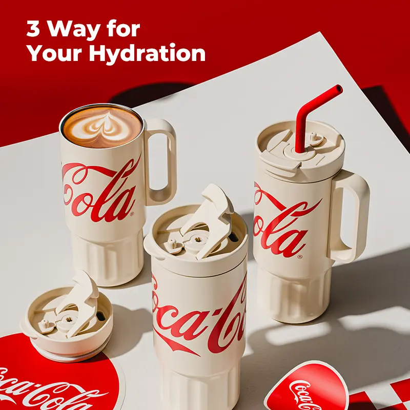 GERM XCoca-Cola B71 Thermos Cup Double Wall Hot&Cold Insulation 316 Stainless Steel Sippy1200ml/40oz