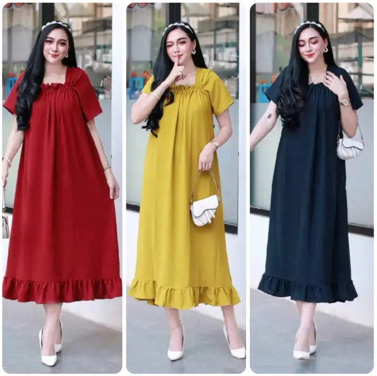 daster fuji crinkle airflow // daster wanita terbaru // daster polos Airflow