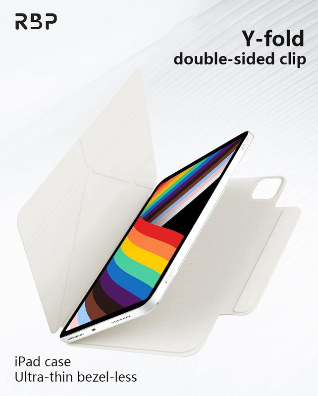 RBP ipad case Vỏ Có Khóa Thiết Kế Gấp Chữ Y Vỏ Mỏng Từ Tính for iPad Pro 11 Inch Và Pro 12.9 2020 2021 2022 iPad Air Thế Hệ Thứ 6 Air 4 Air 5 Chế Độ Viết Nhiều GócChức Năng Đánh Thức Tự Độngipad origami ipad ốp