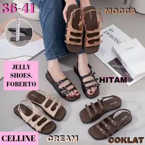 (COD)SANDAL SENDAL JELLY JELLYSHOES RANGKE GUNUNG TALI GASPER CEWE CEWEK WANITA IMPOR IMPORT KOREA