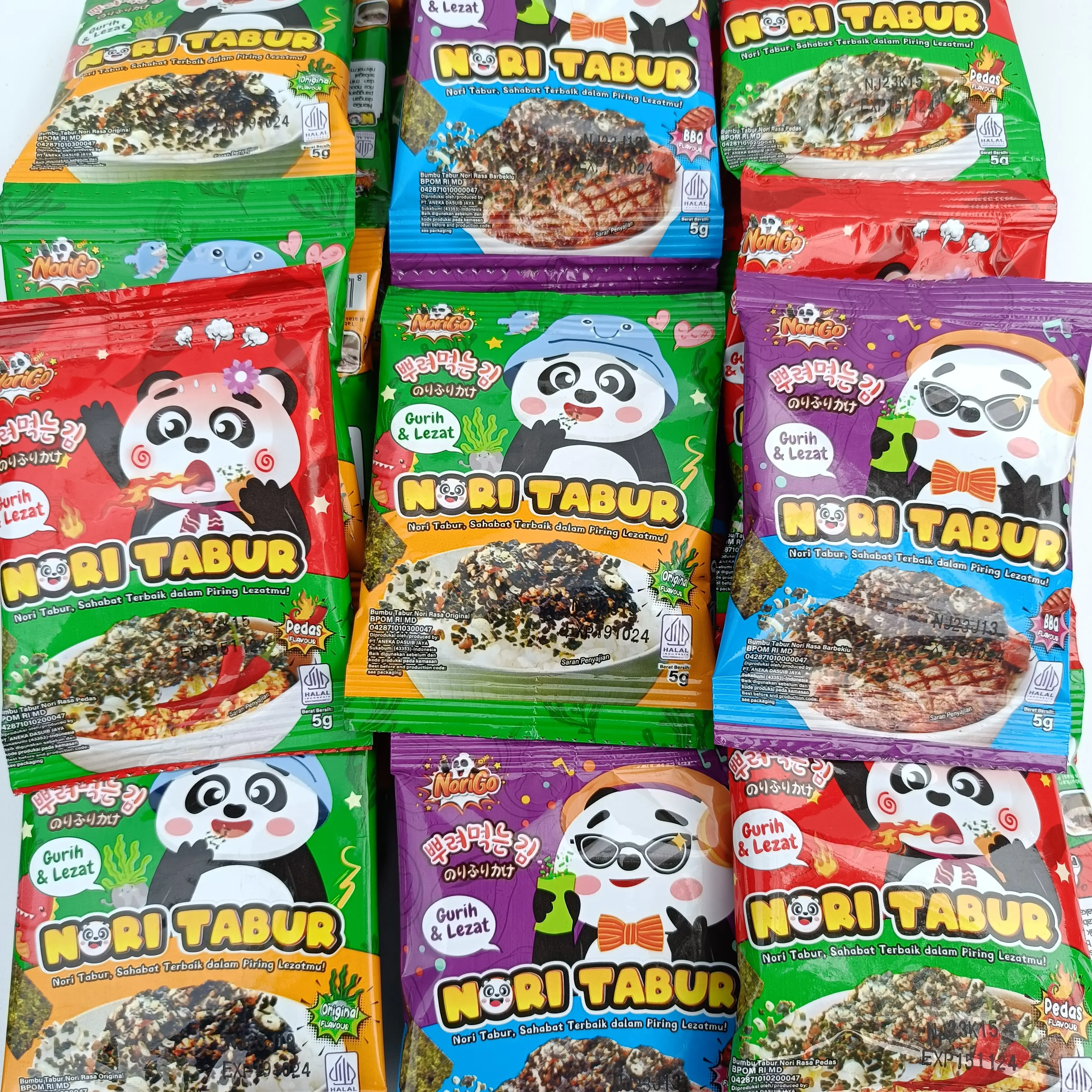 NORIGO NORI TABUR 1 RENCENG 5GR  SNACK RUMPUT LAUT