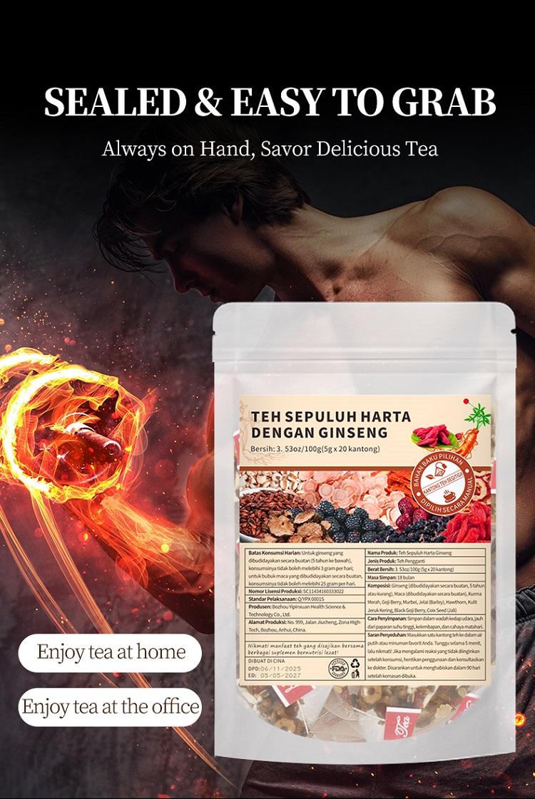 STAMINA PRIA WANITA! Teh Ginseng 10 Bahan Alami - Bantu Badan Kembali Fit Setelah Begadang, Tidur Lebih Nyenyak. Rasa Lezat & Disukai Banyak Orang