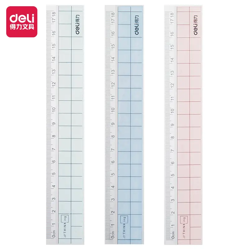 Deli Penggaris Kaca / Regular Ruler 190x31mm 6235 - Alat Stationery dengan Desain Menarik