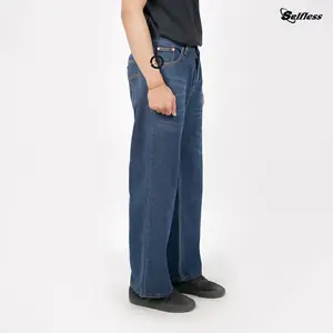 Selfless - Celana Jeans Denim Basic Loose Fit Pria