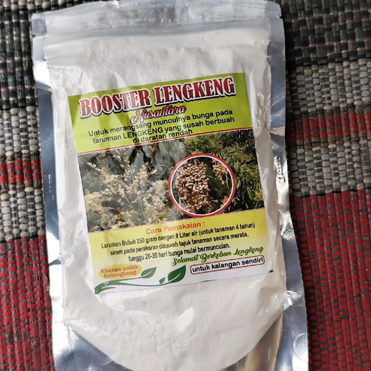 Pupuk boster kelengkeng kemasan 250gram serbuk murni