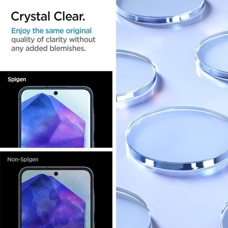 Tempered Glass for Samsung Galaxy A55 Spigen GlastR Alignmaster Clear Tray 2