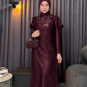 Diandra Dress Gamis Pesta Brokat Mewah Premium Gamis Muslim Kondangan Bridesmaid Wanita Dress Lebaran Remaja Dewasa Desain Elegan untuk Tampilan Lebih Mempesona