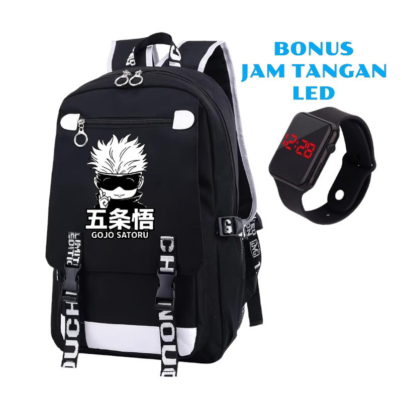 SLV BAGS - Tas Sekolah Anak SD Laki Laki Perempuan Jujutsu kaisen Gojo Satoru Anime Terbaru 0