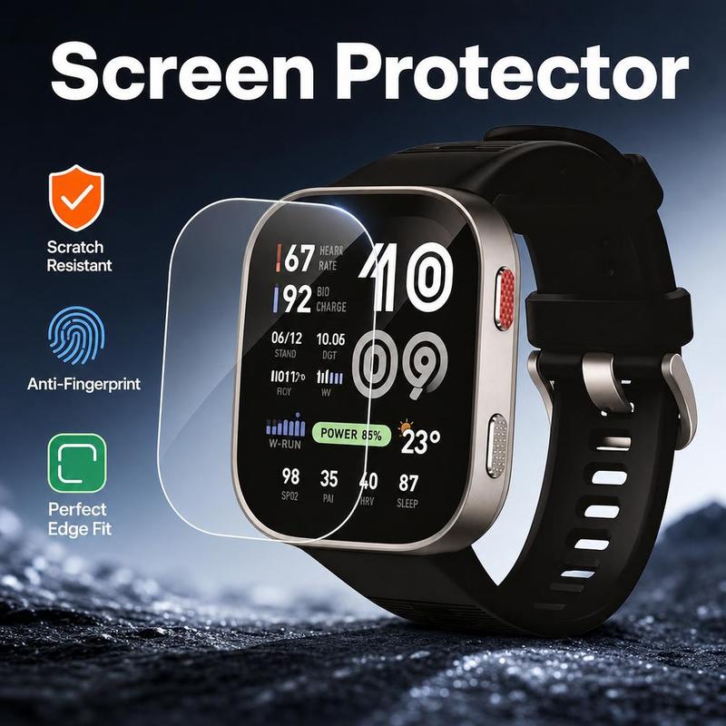 Miếng dán màn hình hydrogel PMMA mềm cho Amazfit Bip Max, không cường lực