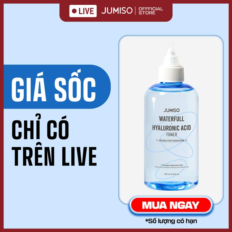 [KOL] Nước hoa hồng cấp ẩm JUMISO Waterfull Hyaluronic Acid Toner 250ml