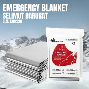 SELIMUT DARURAT EMERGENCY BLANKET THERMAL SELIMUT OUTDOOR BESAR 130 x 210 cm Camping