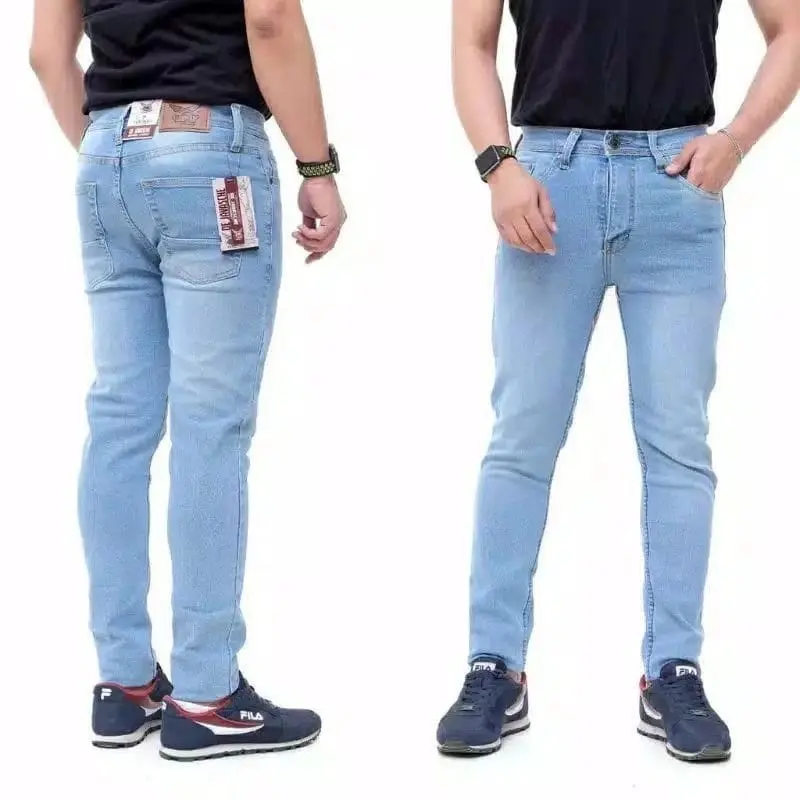 Celana Jeans Pensil Skinny Cowok Slimfit Premium Warna Bio dan Hitam Size 27/38 Pria 4