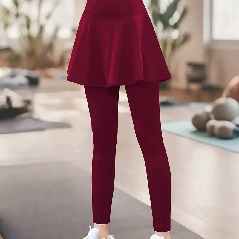 Legging Rok Olahraga Wanita Skirt Sport Jogging Renang Sepeda Lari Zumba Senam Olahraga Senam Gym Muslimah Rok Celana Sport  Yoga Outdoor 8