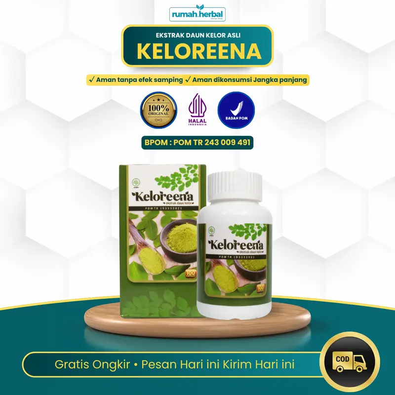Keloreena Kapsul Ekstrak Daun Kelor Asli BPOM dan Halal isi 50 Kapsul dan 100 Kapsul 0