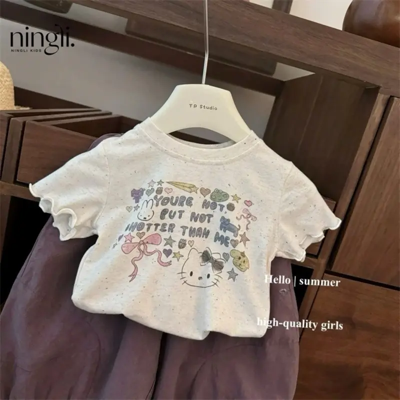 Áo phông họa tiết xinh xắn cho bé gái