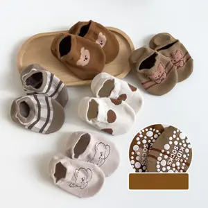 Kaos Kaki Bayi Anti Slip Warna Coklat Motif Lucu | Satuan Unisex Premium by Brownieground