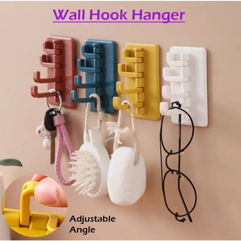 Wall Hook Hanger Kitchen Bathroom Rotatable Accessories/Adhesive Paste Hanger