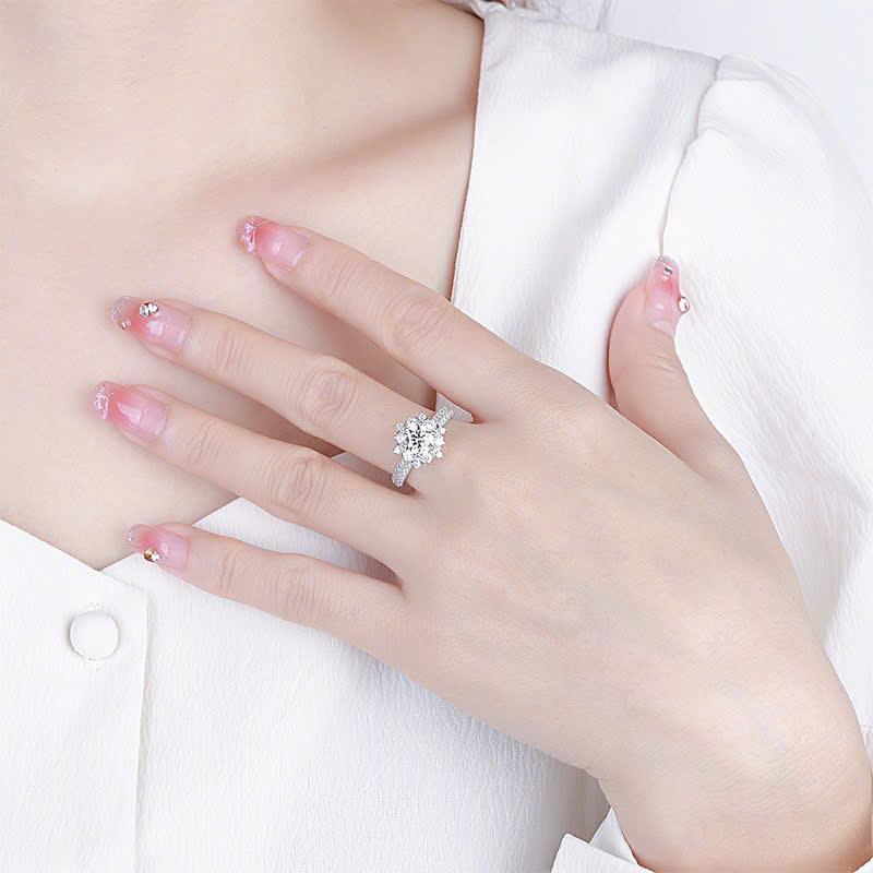 TS101 090 - Nhẫn Đính Đá Hột Cao Thiết Kế Sang Trọng CHO PHÁI NỮ Phù Hợp Với Phong Cách Tinh Xảo