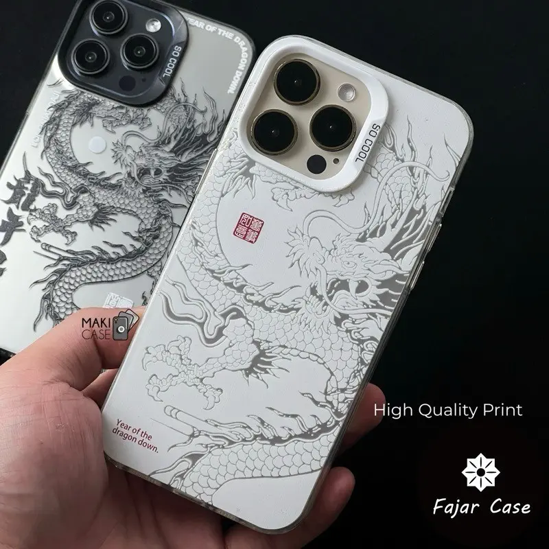 Casing Ponsel IMD Seni Naga Cangkang Keras Matte Premium untuk Iphone 15 Plus 15 15 Pro 15 Pro Max 11 11 Pro Max 7 Plus 12 12 Pro 12 Pro Max 13 13 Pro 14 8 Plus XR X XS 14 Pro XS Max 13 Pro Max 11 Pro 14 Pro Max 14 Plus case 6