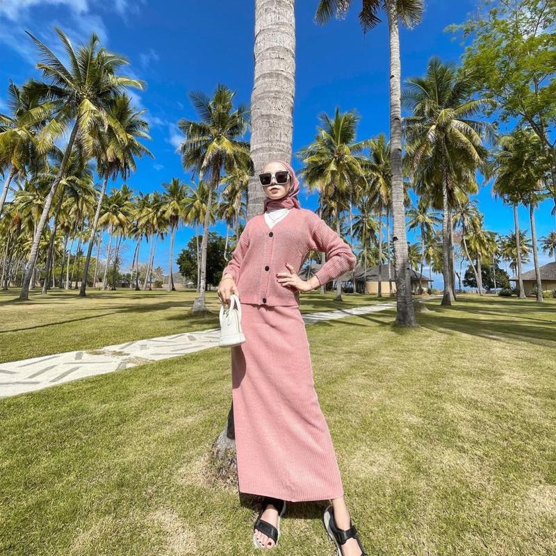 Setelan rajut sweater outer knit set 3