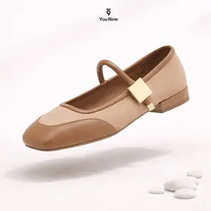 You Nine - Flat Shoes Minimalis Heels Slip On Wanita 92