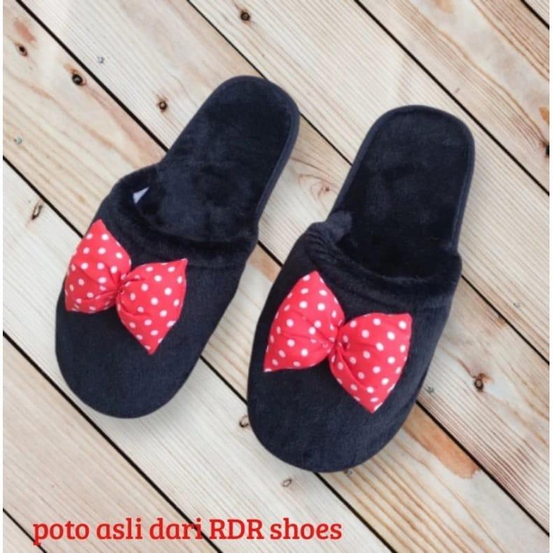 Product Introduction of Sandal rumah bulu wanita bustong boneka dasi 6