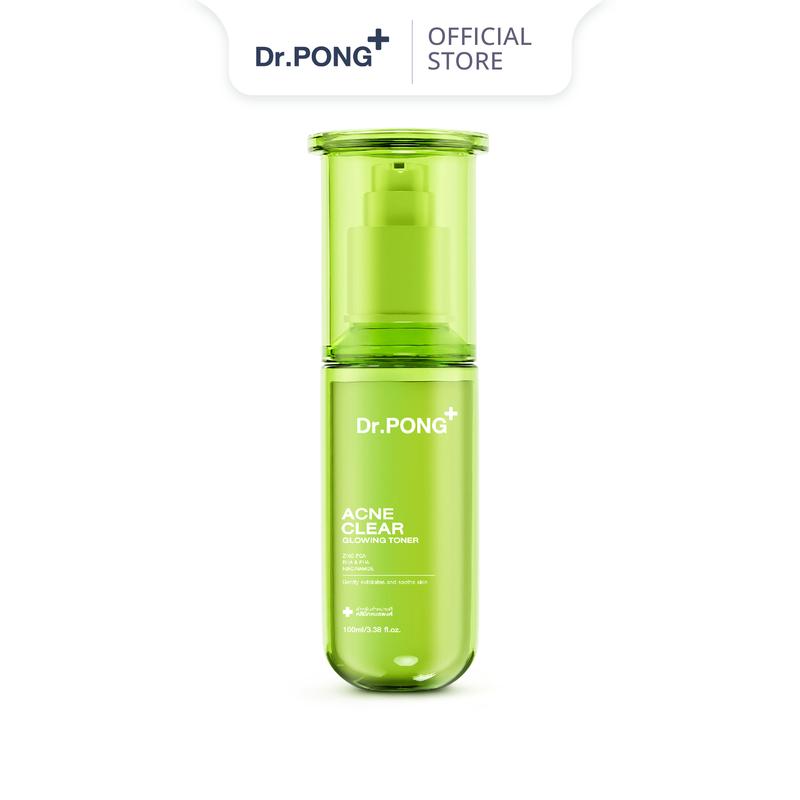 Toner hỗ trợ giảm mụn kiềm dầu Dr.PONG Acne Clear Glowing 100ml