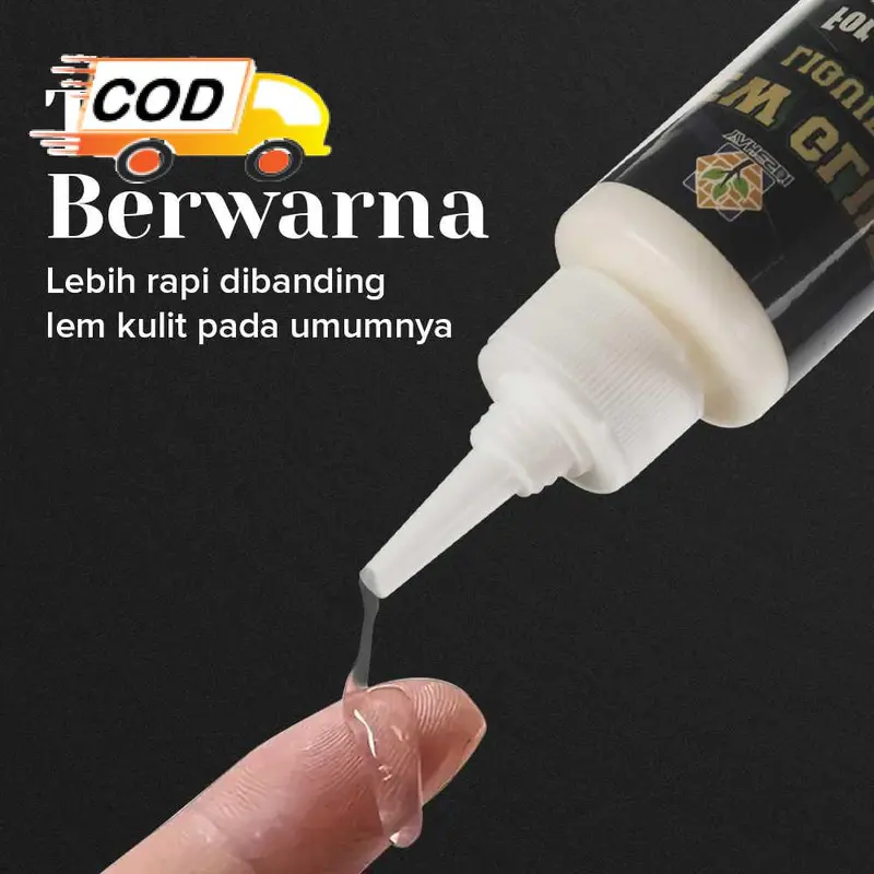 Lem Kain Kulit 60ml Cairan Perekat Transparan Jahit Rapi Pelengket Penyambung Tekstil Sepatu Jok Pakaian 4