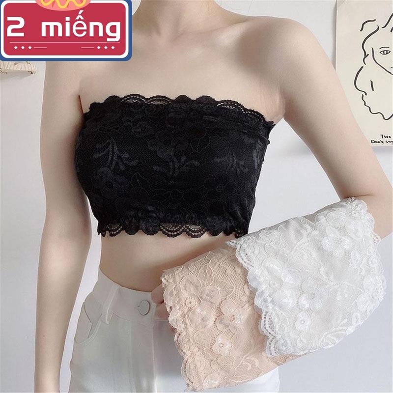 2/1 Mảnh Ren Của Phụ Nữ Thùng Đầu Quây Chống Lộ Đồ Lót Đẩy Lên Quần Lót Cô Gái Mùa Hè Tay Áo Đầu Polini