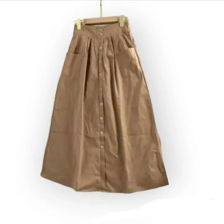 Rok nuna skirt Korea style bahan cotton twill // rok wanita model kancing // Nuna skirt Rok wanita kekinian 5