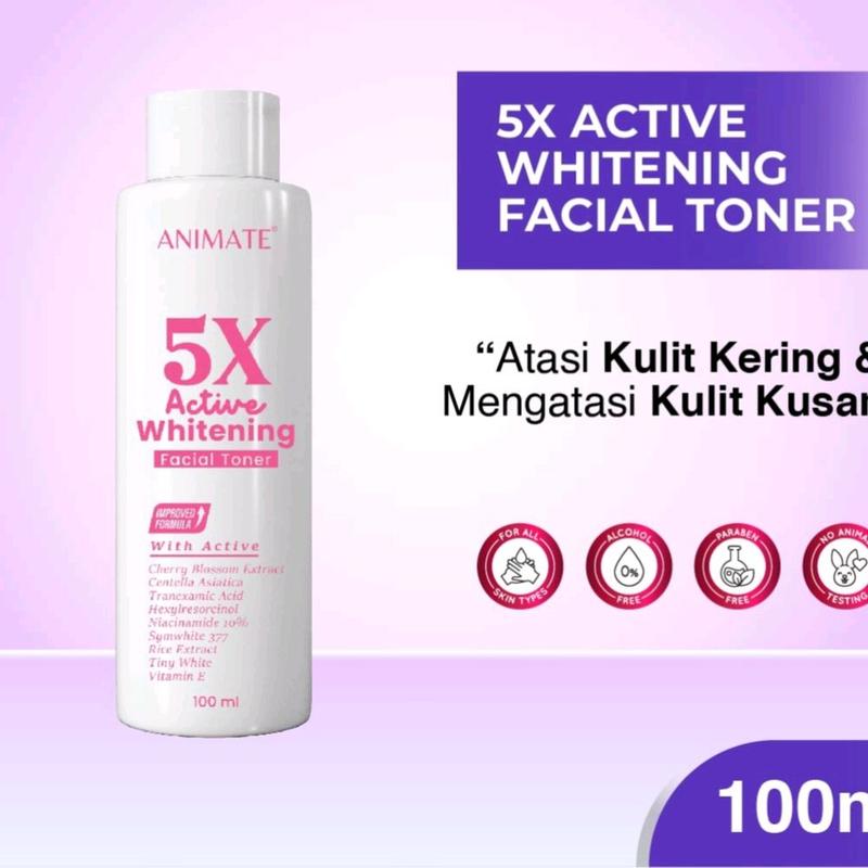 Animate 5X Active Whitening Facial Toner 100ml 2