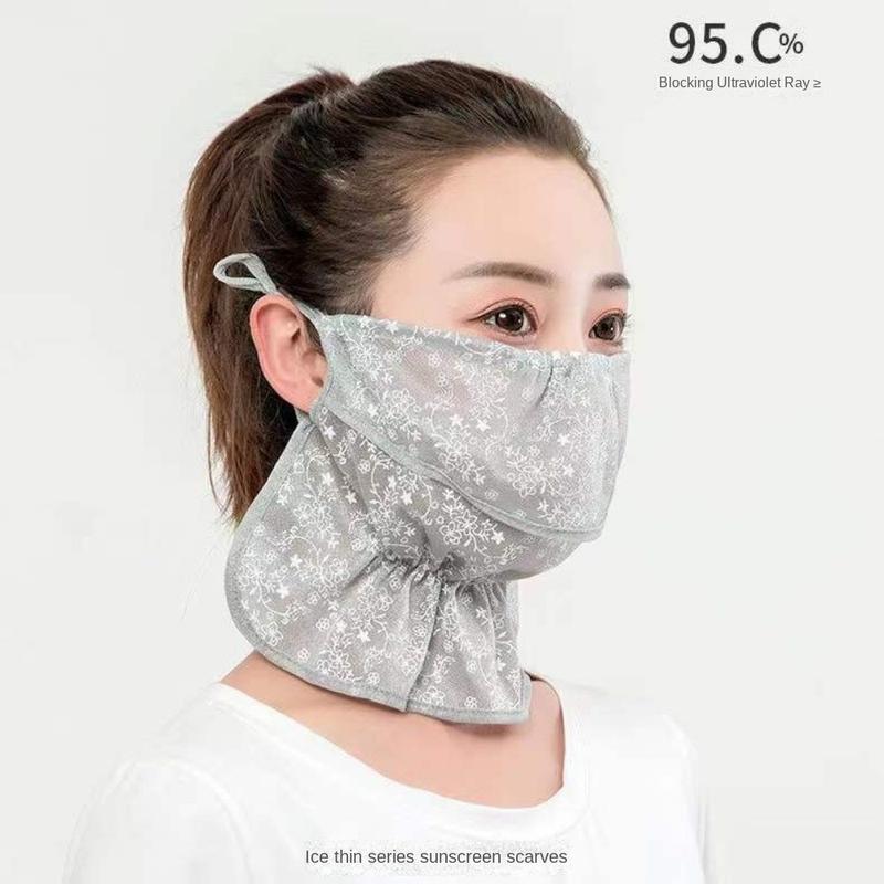 Mặt Nạ Chống Nắng Ren Chống Tia UV, Bán Chạy, Thiết Kế Tai Treo, Thoáng Khí, Khăn Quàng Cổ, Dây Đeo Tai, Chống Bụi, Khăn Quàng cổ Bịt Mặt, Phong Cách Gợi Cảm 0