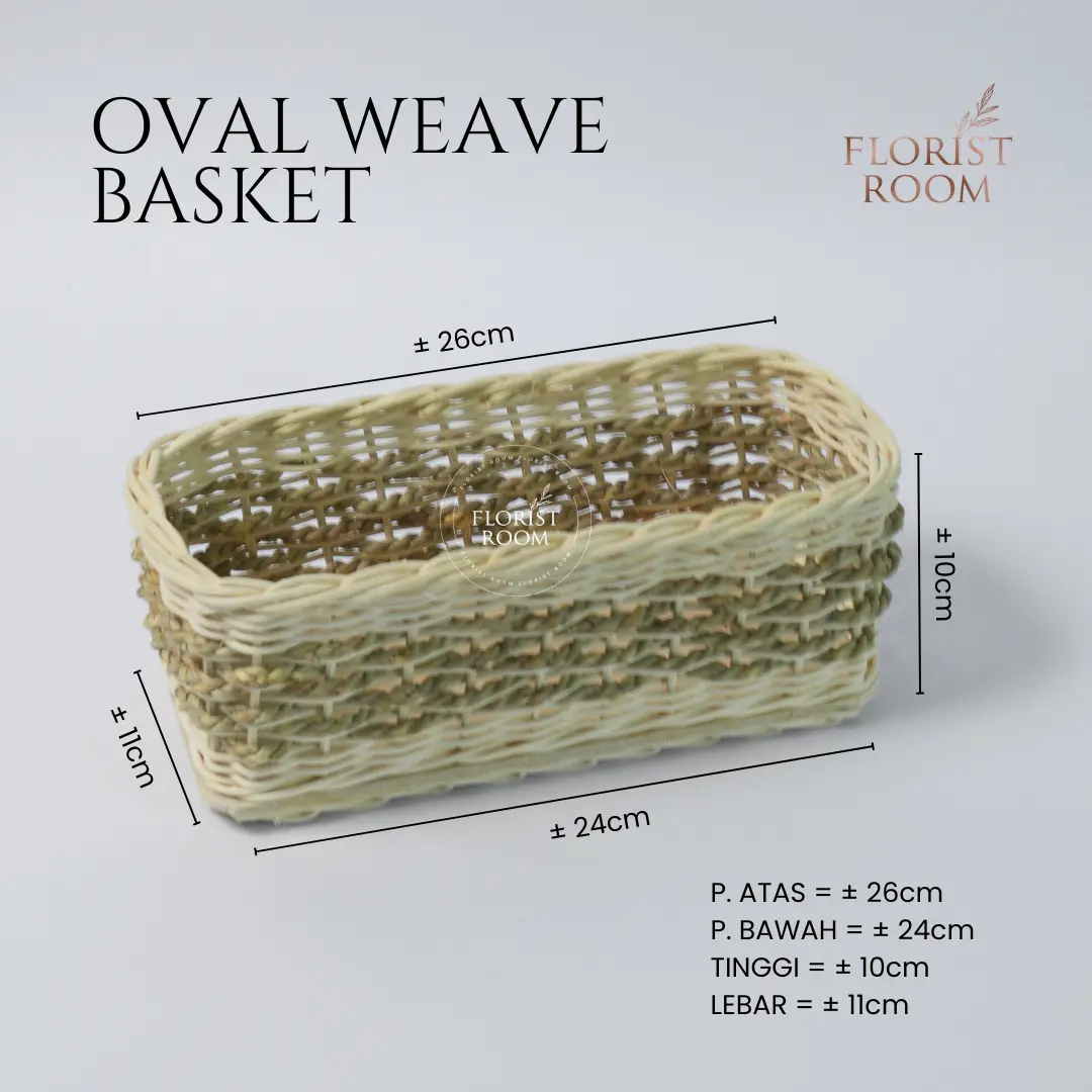 Oval Weave Basket - Keranjang Rottan - Flower Basket - Fl st