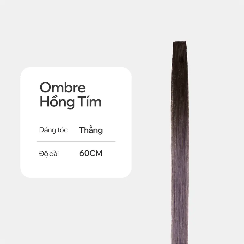(1 Sợi) Tóc Giả Kẹp Highlight CAPELLI Thẳng Ombre 60cm 2