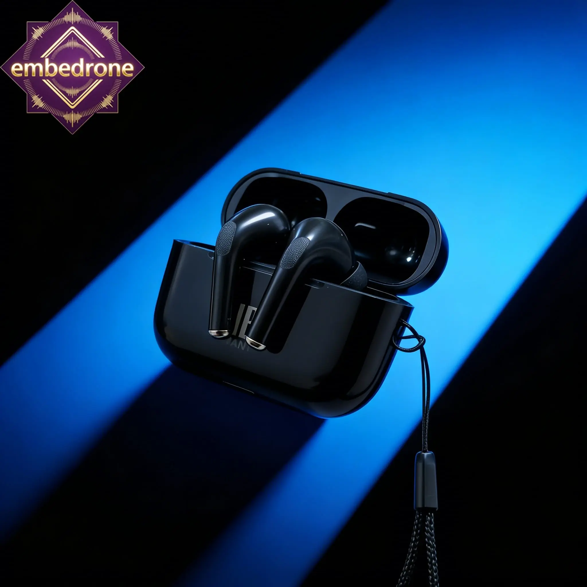 Bluetooth5.4 20 Jam Baterai Noise Cancelling Hitam