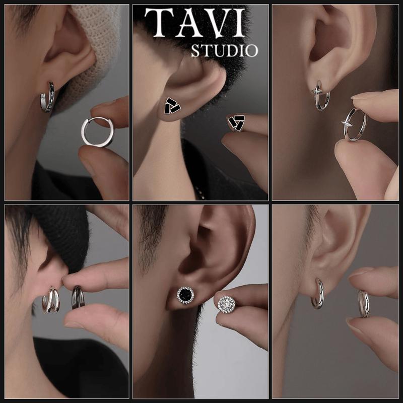 Mua là mê chê thì hoàn về Khuyên Tai Tròn Titan TAVI STUDIO Unisex Phong Cách Hàn Quốc Thiết Kế Đơn Giản Cá Tính Chất Liệu Thép Không Gỉ Bền Màu – Bông Tai 1 Chiếc Cho Nam Nữ