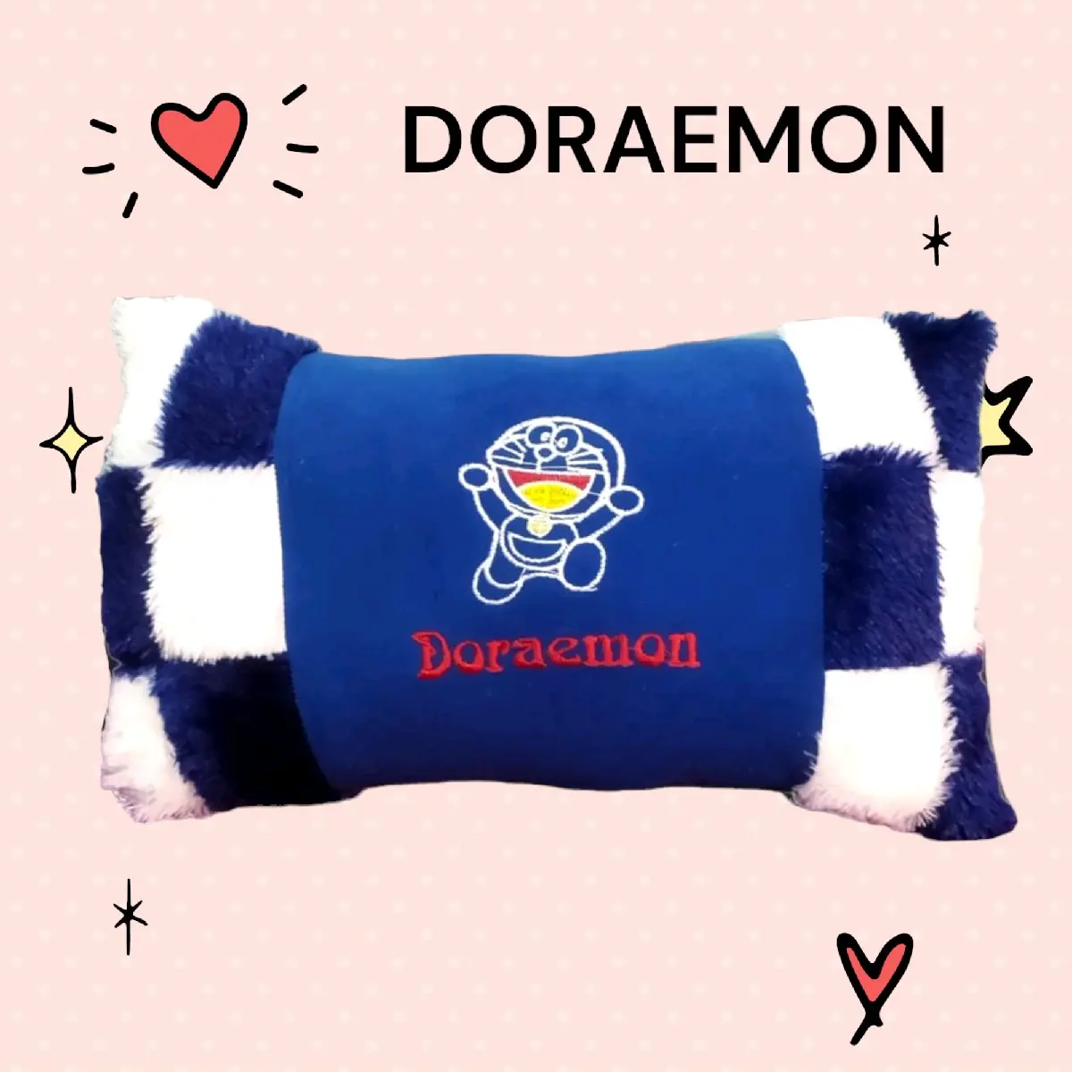 Bantal Karakter Anak Motif DORAEMON Lembut Bisa Dicuci Kain Guling
