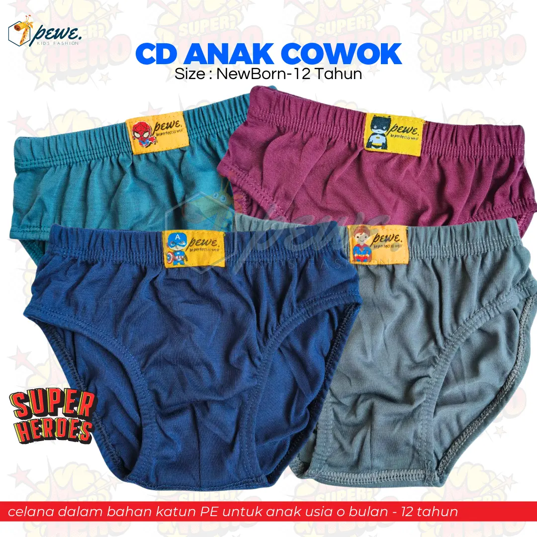6 & 12 PCS clana dalam anak cowo -Celana Dalam Anak Laki Cd Anak Sempak- CD Anak Cowok Size S M L & XL Fashion cd anak