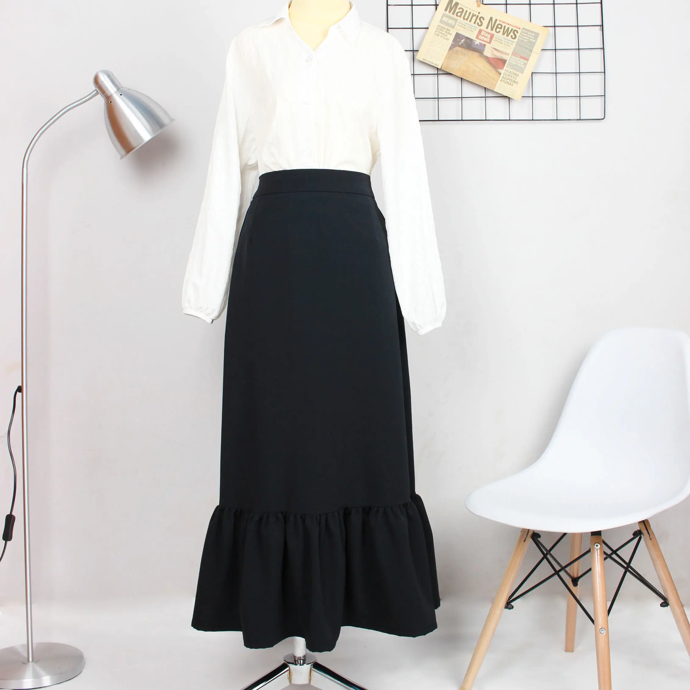 Alesa Skirt Korean Stlye | Rok polos wanita premium