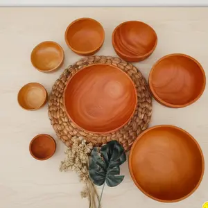 Mangkok Kayu / Mangkok Sambal / Mangkok Nasi Kayu mahoni