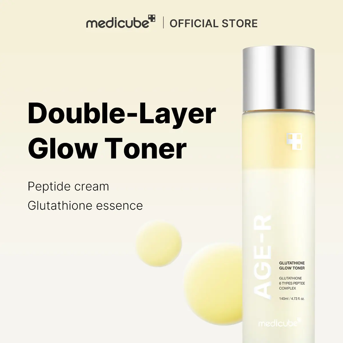 Medicube AGE-R Glutathione Glow Toner Double-Layer Peptide Cream & Glutathione Essence 140ml - TikTok Shop Singapore Medicube AGE-R Glutathione Glow Toner Double-Layer Peptide Cream & Glutathione Essence 140ml - TikTok Shop Singapore