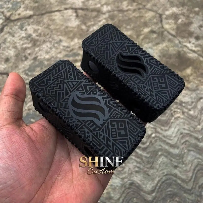 Leather Sleeve Trml T99 Kulit Hitam Engraving Aztec Logo