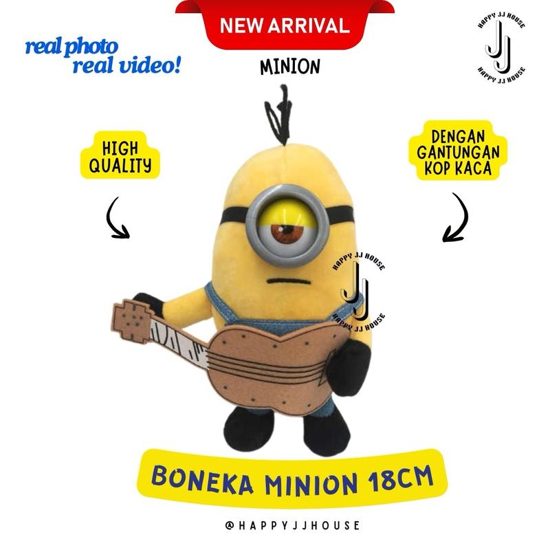 [HAPPYJJ]BONEKA MINION VIRAL DENGAN KOP KACA Dolls 5