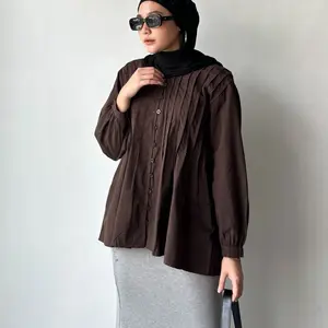 RATUM - by YELLOWFACY || (1813) Blouse Rempel Wanita Cotton Poplin Baju Kemeja Katun Casual