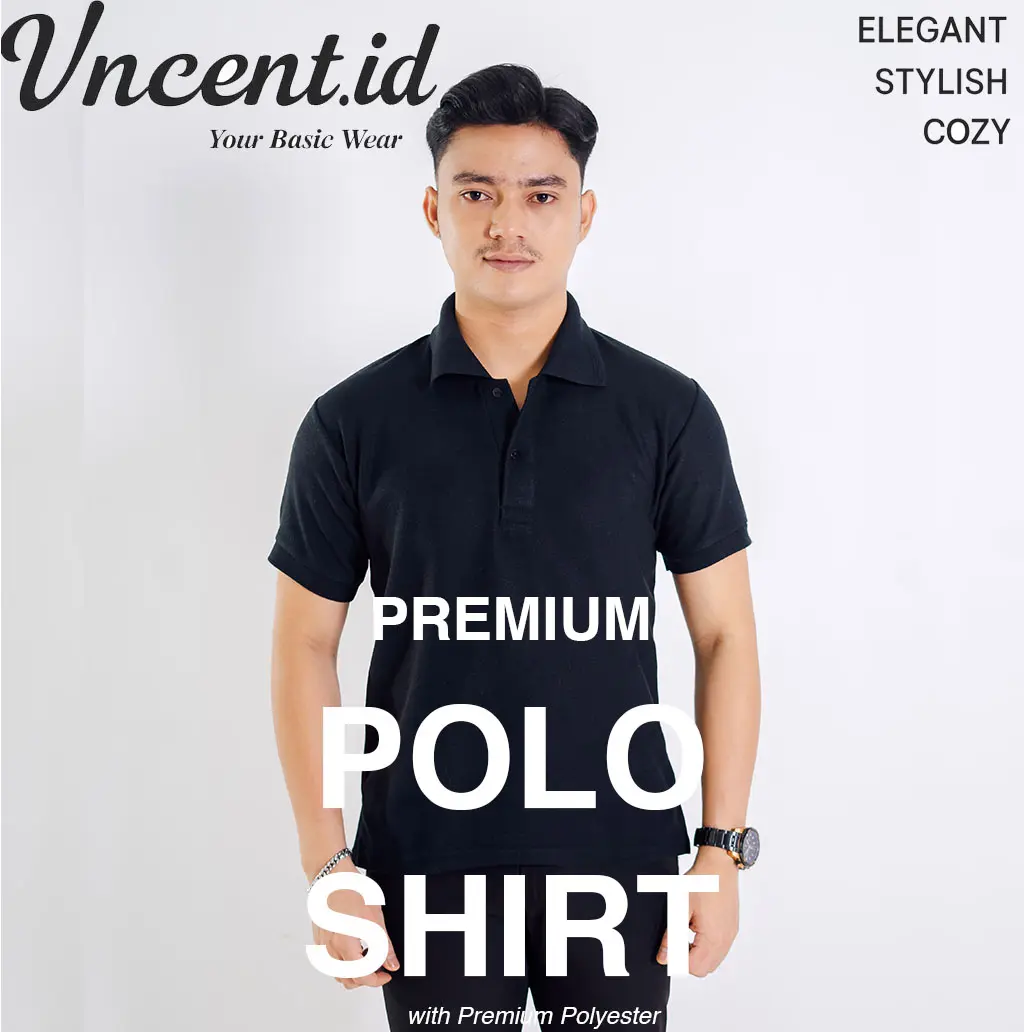 VNCENTID Kaos Kerah Polo Shirt Pendek Baju Polos Pria Keren Cowok
