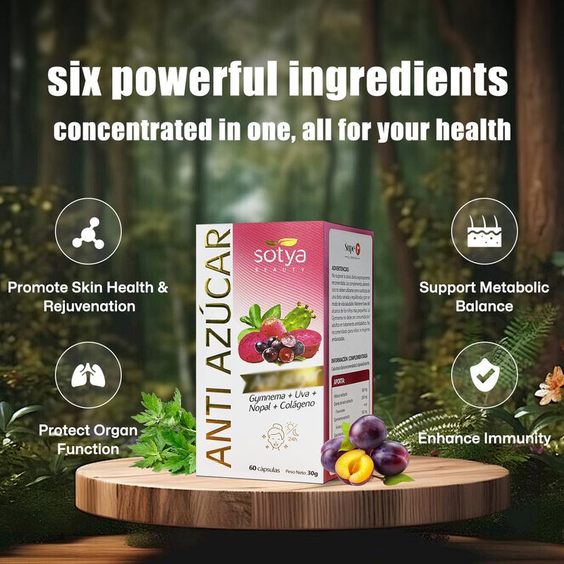 Product Introduction of 3 Bottles【Sotya Oxeagle】Collagen Supplement | Control Sweet Craving| Enhance Skin Elasticity & Overall Health | Gymnema+Grape Plant Extract  | Safe & Organic | 180 Capsules | 90 Day Supply 8