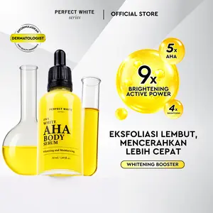 [50ml] PERFECT WHITE AHA Body Serum Whitening & Moisturizing | Hand Lotion Body Serum Pencerah Mencerahkan dan Pemutih Tubuh atasi Lipatan Hitam