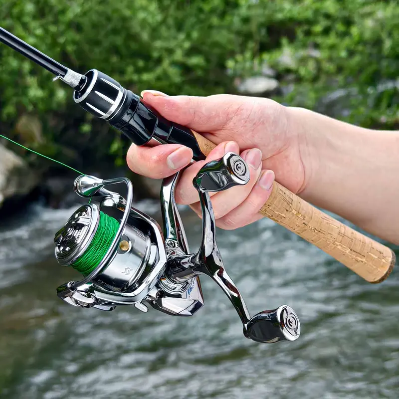 Sougayilang Fishing Reel, Reel Pancing Pemintal Lengan Batu Ganda Baru dengan Rasio Gigi 5.0:1 untuk Memancing di Luar Ruangan 7